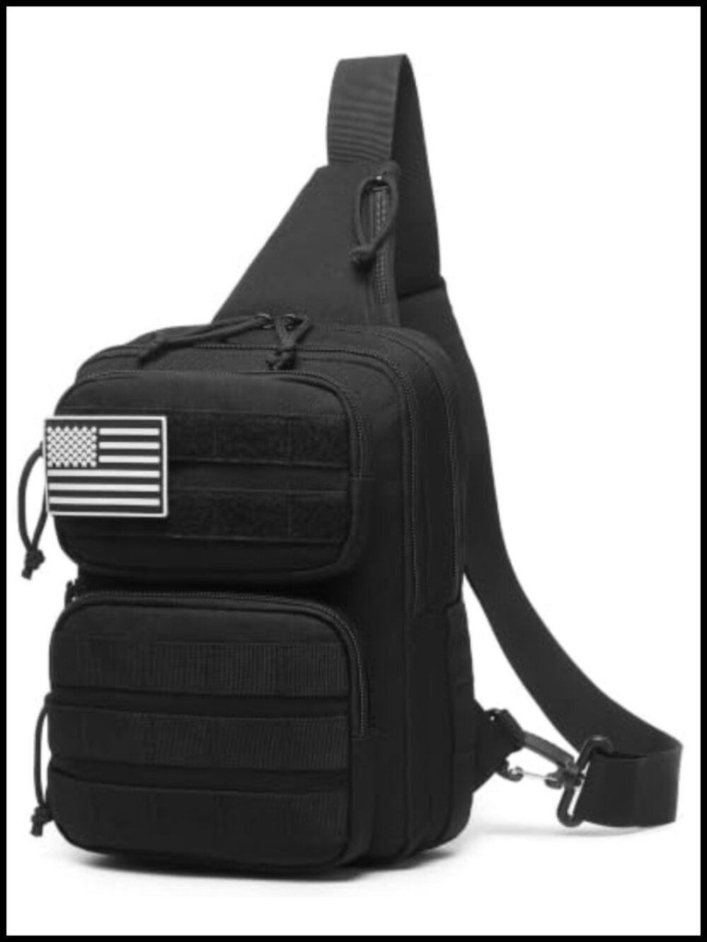 RFID Blocking Tactical Crossbody Bag Sling EDC Shoulder Bag Multi-Pocket